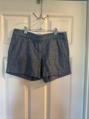 J. Crew Chambray Bermuda Shorts - Blue